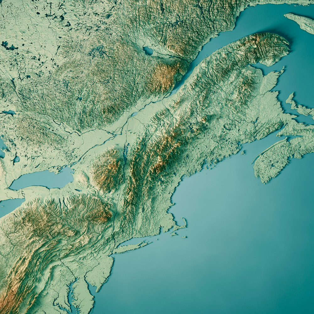 topographic map of New Hampshire